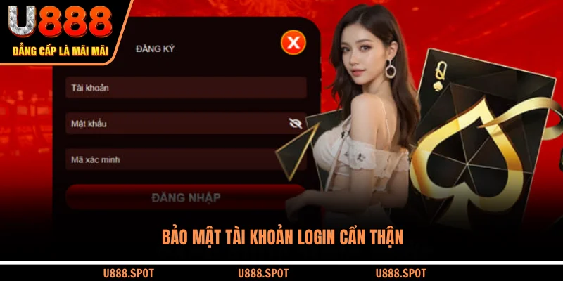 Bảo mật tài khoản login cẩn thận